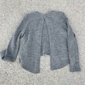 Jenni Kayne Sweater Baby Alpaca wool acrylic Gray Women's long sleeve